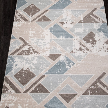 Российский ковер D979 - BEIGE-BLUE - Прямоугольник - коллекция NATUREL
