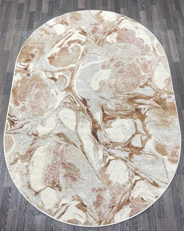 Ковер бельгийский 850036111 Mayumi (Вискоза, бежевый, серый) овальный