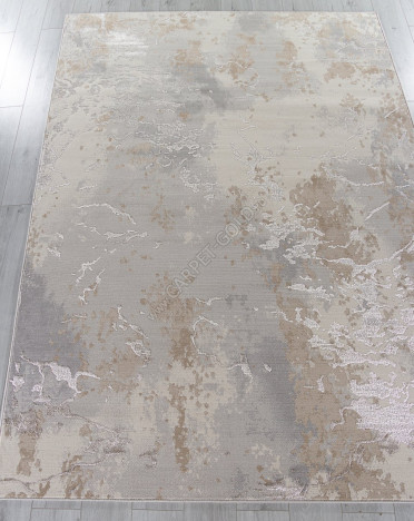 Ковер российский F171 Меринос LIMAN (Полиэстер, бежевый, серый) прямоугольный