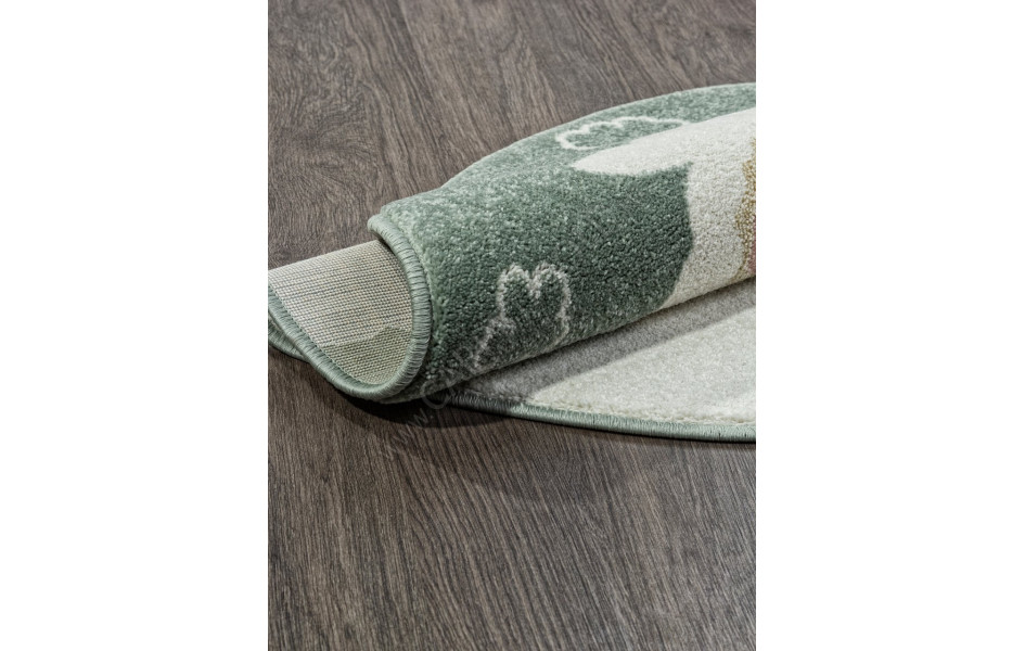Ковер C119 - LIGHT GREEN - Круг - коллекция SOFIT